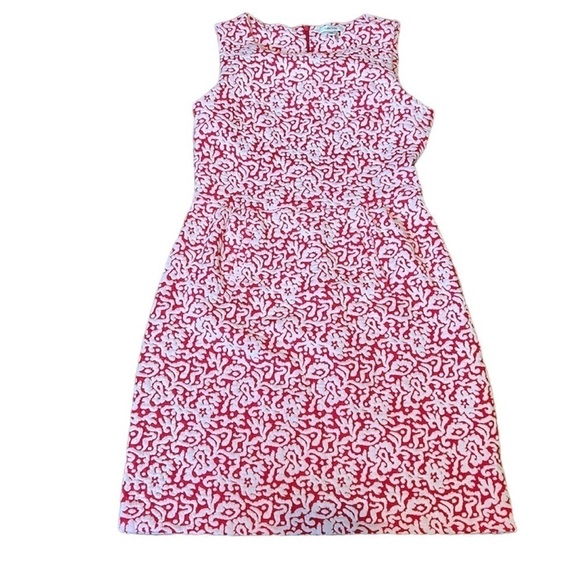 Tyler Boe Red White Patterned Shift Dress XS H - Picture 1 of 6